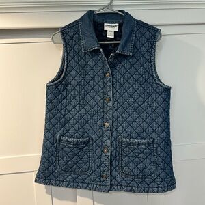 Vintage quilted denim vest